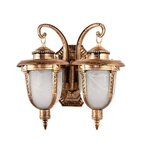 Retro bronze double head exterior wall lamp, water proof wall lamp, porch lamp, outdoor table lamp