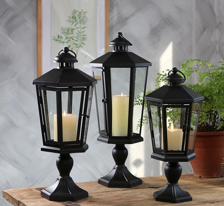 Home Decoration Gunakan Pedestal Lantern Decorative Candle Lanterns