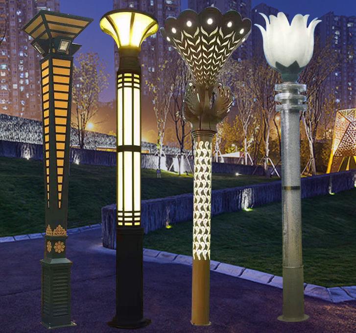 Lampu taman luar, lampu tanaman China persegi, lampu tanaman